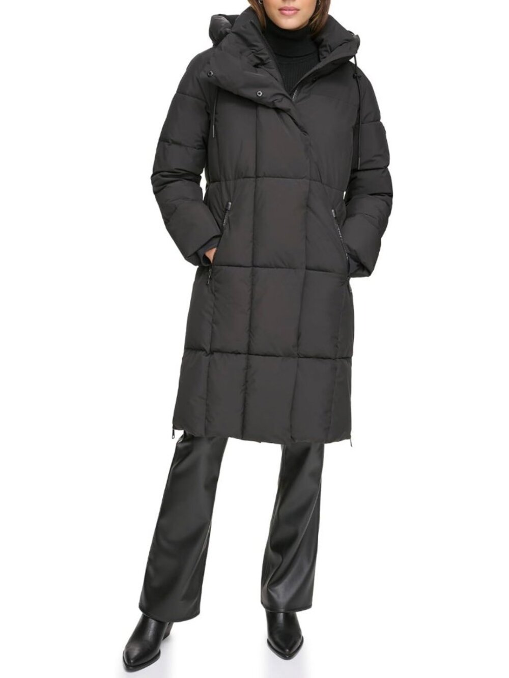 Cozy Women's Hooded Long Puffer Coat - Warm, Stylish Winter Jacket, Size [insert